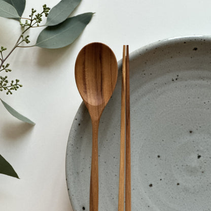 Wooden Cutlery Set for Dinner (Incl. Spoon & Chopsticks)